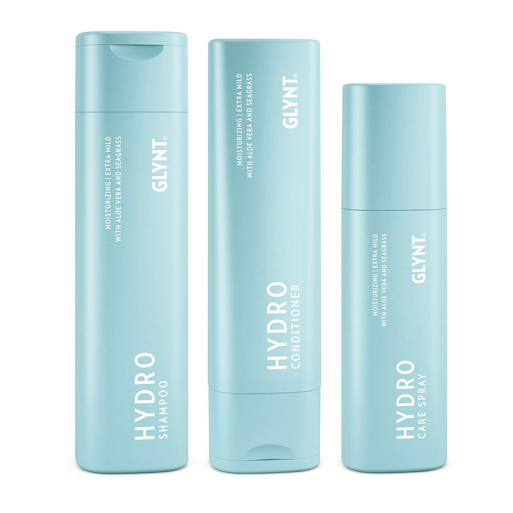Glynt Hydro Shampoo 250ml + Conditioner 200ml + Care Spray 150ml