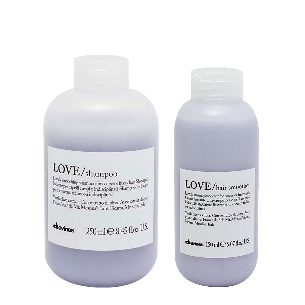 Davines LOVE SMOOTH Set - Shampoo 250ml + Hair Smoother 150ml