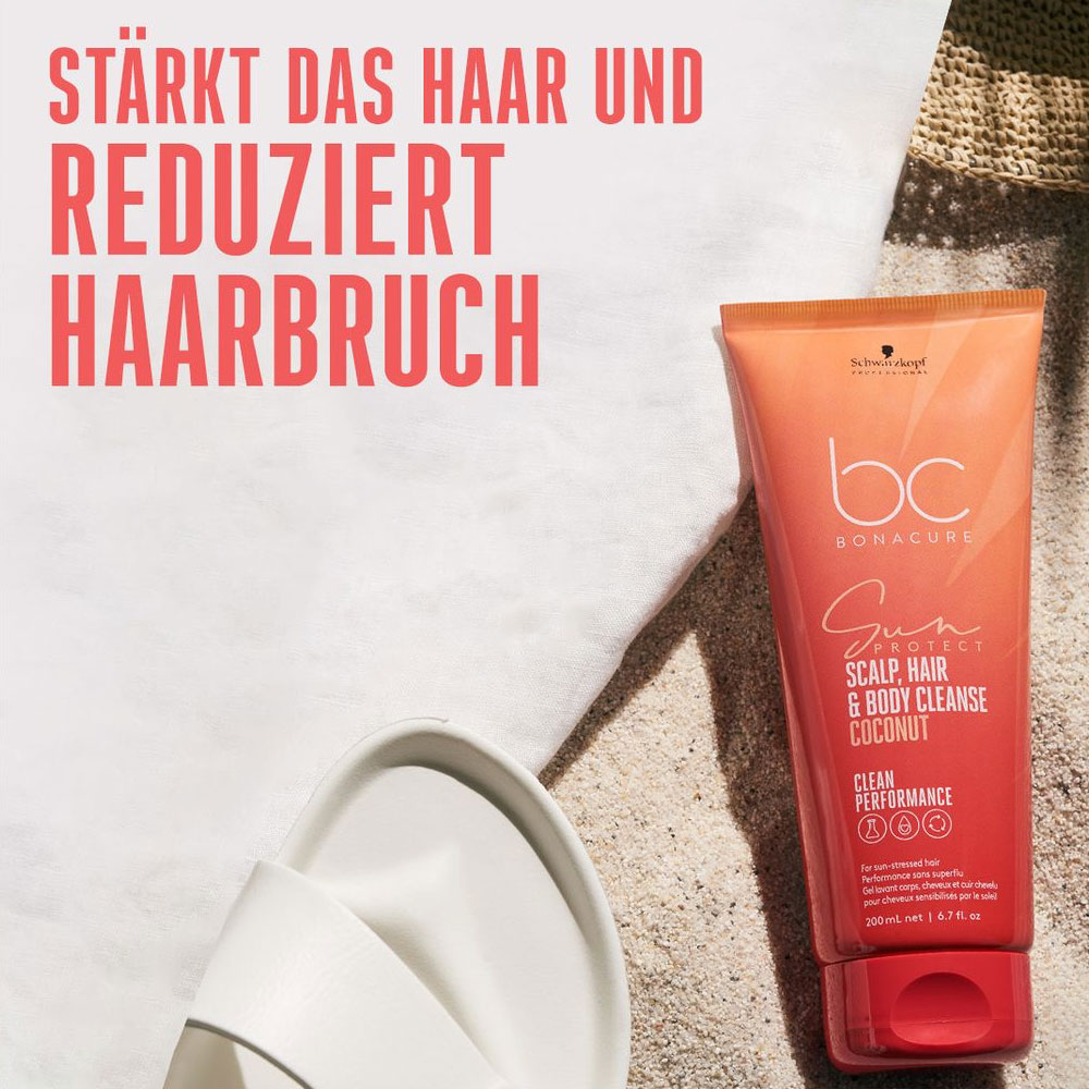 Schwarzkopf BC Bonacure Sun Protect 3-in-1 Scalp, Hair & Body Cleanse 200 ml