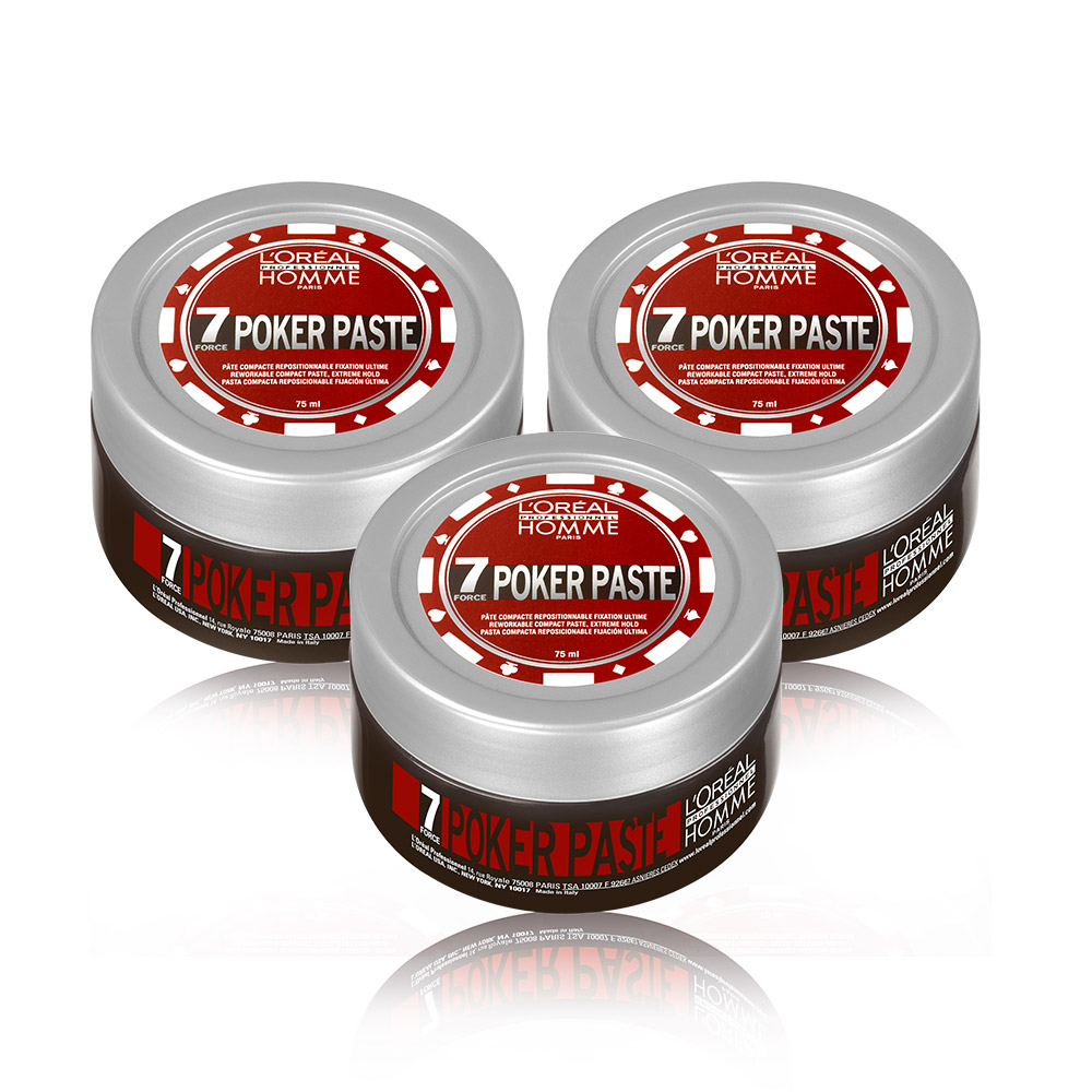3x L'Oréal Professionnel Homme Poker Paste 75 ml (3 x 75 ml)