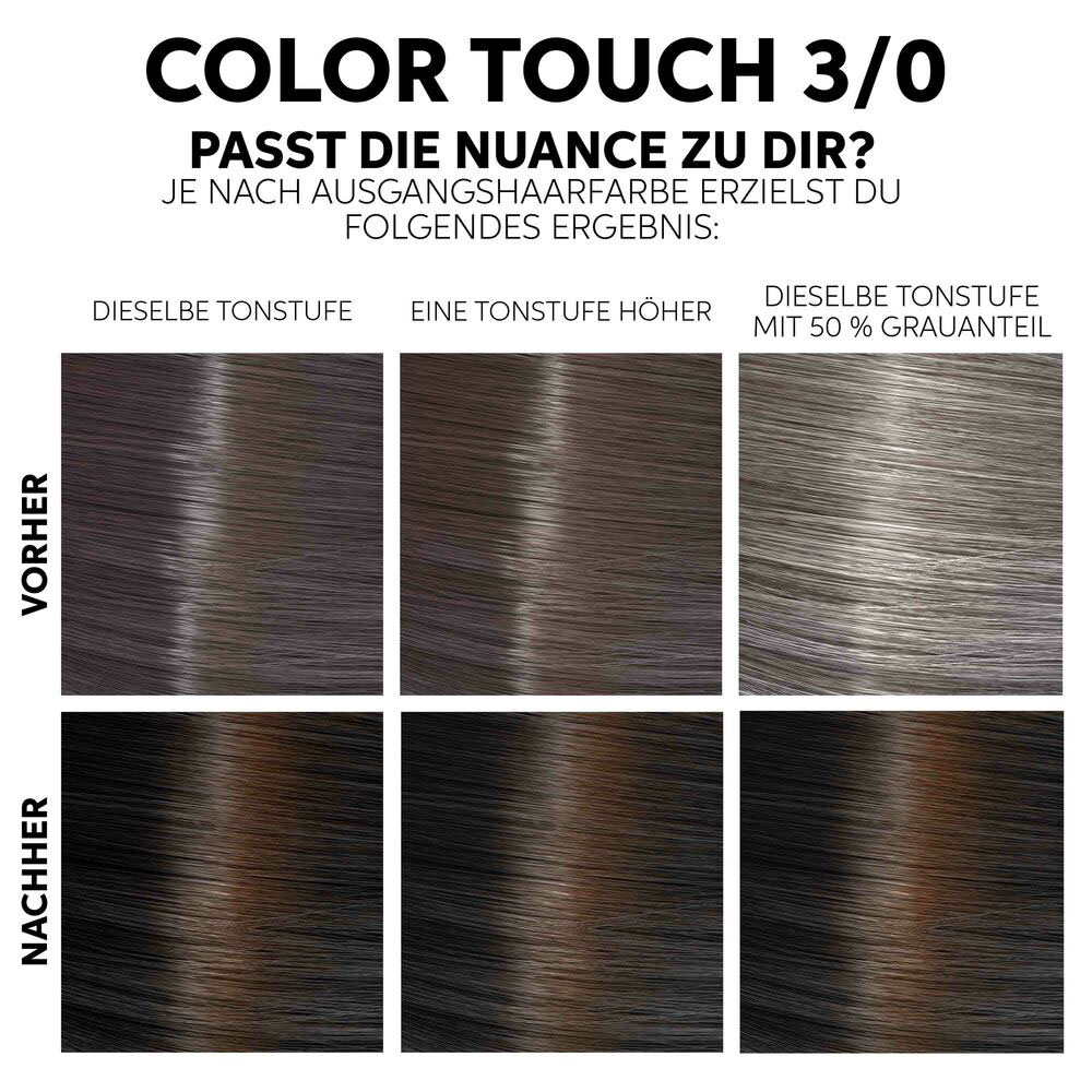 Wella Color Touch  FRESH UP KIT  Pure Naturals  3/0 dunkelbraun 130 ml