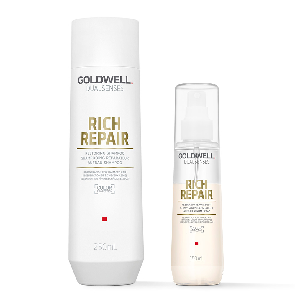 Goldwell Dualsenses Rich Repair Set Restoring Shampoo 250 ml + Serum Spray 150 ml