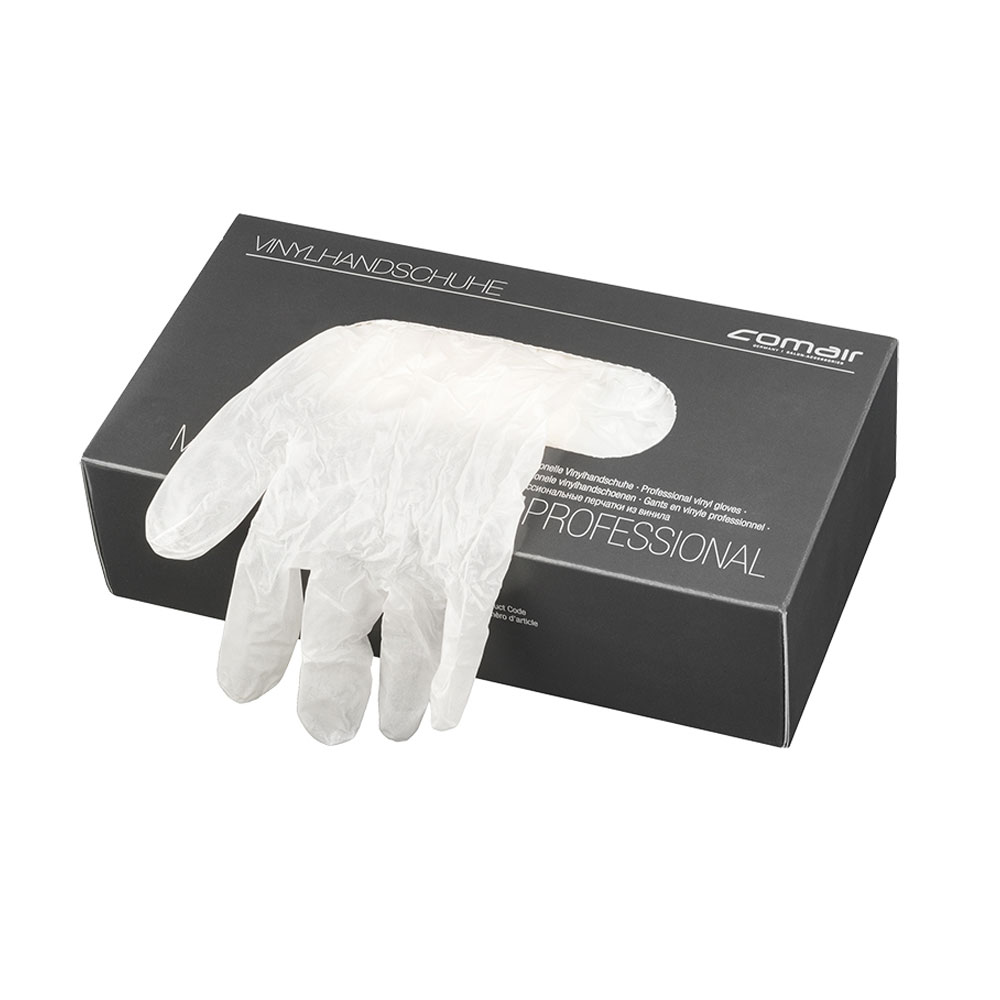 Comair Vinyl-Handschuhe Größe M gepudert 100er Box