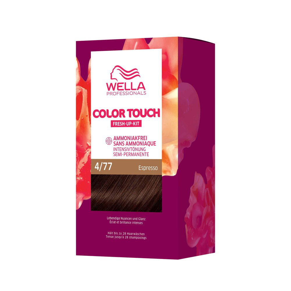Wella Color Touch  FRESH UP KIT  Deep Browns  4/77 mittelbraun braun-intensiv 130 ml