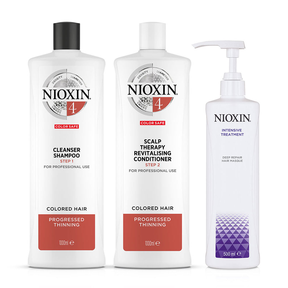 Wella Nioxin Set System 4 Shampoo 1000 ml + Conditioner 1000 ml + Maske 500 ml