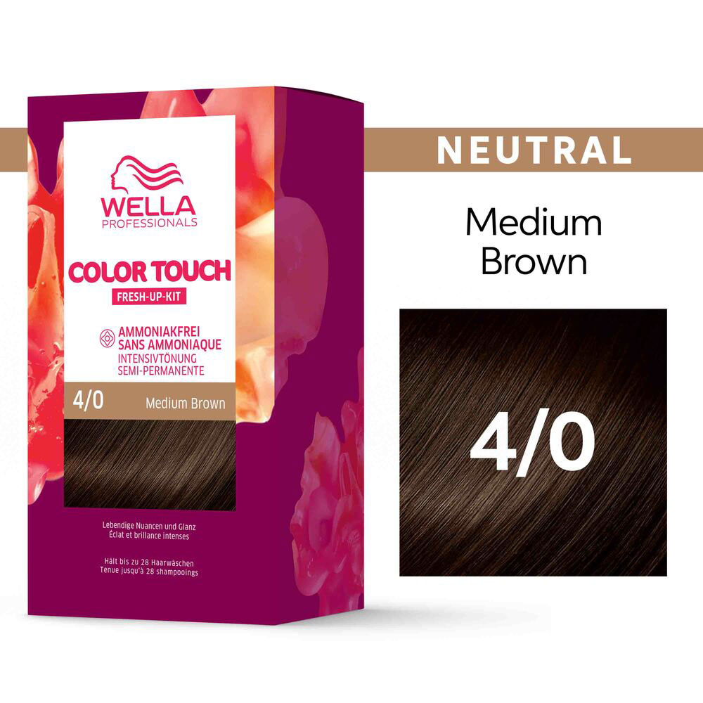 Wella Color Touch  FRESH UP KIT  Pure Naturals  4/0 mittelbraun 130 ml